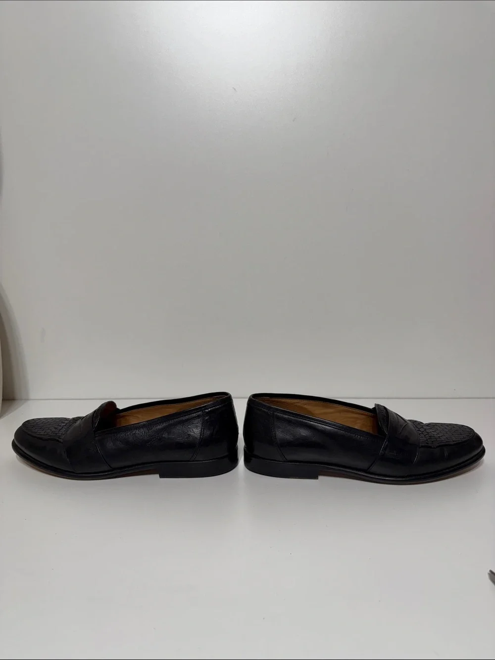 Vintage Basketweave Leather Penny Loafer